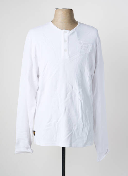 Tricou elasticitate mâneci lungi alb DAYTONA homme