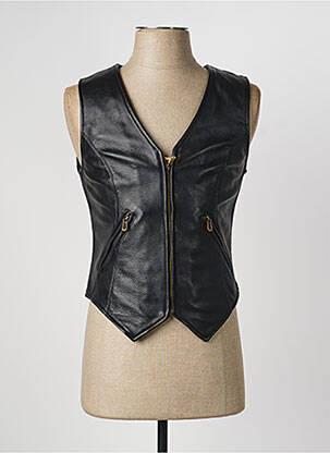 Vestă fără mâneci efect material satinat negru DAYTONA bărbat