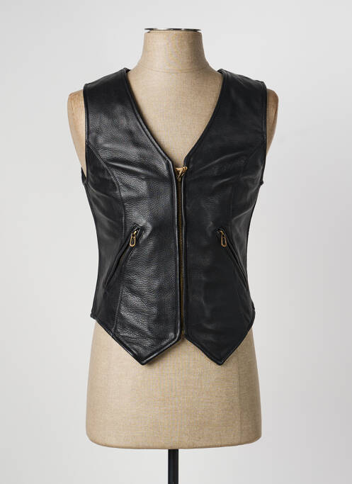 Vestă fără mâneci efect material satinat negru DAYTONA homme