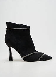 Botine/ghete țesătură satinată toc înalt de 10cm și mai mult negru TAMARIS femme