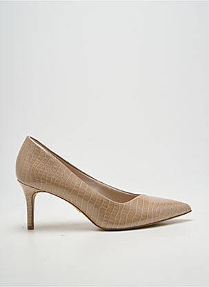 Pantofi cu toc material neted toc de 7 la 9 cm bej TAMARIS femeie
