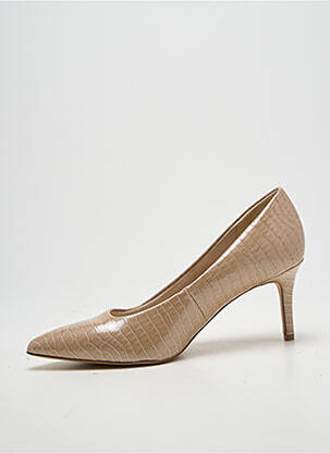 Pantofi cu toc material neted toc de 7 la 9 cm bej TAMARIS femeie
