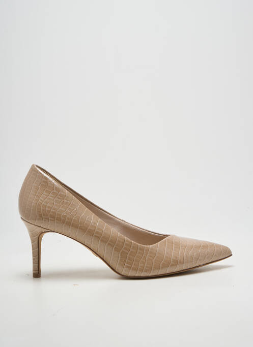 Pantofi cu toc material neted toc de 7 la 9 cm bej TAMARIS femme