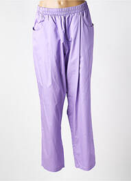Pantalon 7/8 țesătură poplin mărime normală violet MAT. femme