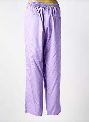 Pantalon 7/8 țesătură poplin mărime normală violet MAT. femeie