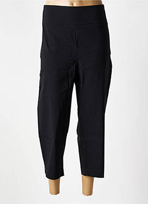 Pantalon 7/8 țesătură poplin mărime normală negru YESTA femeie