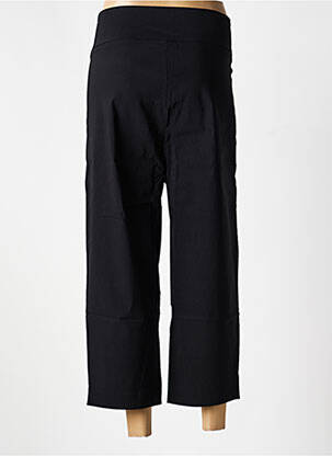 Pantalon 7/8 țesătură poplin mărime normală negru YESTA femeie