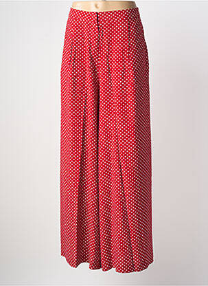 Pantalon larg închidere cu fermoar sub clapetă cu nasturi mărime normală roșu ZILCH femme