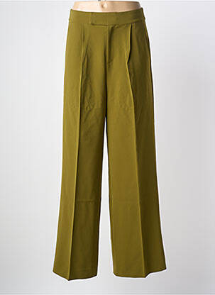 Pantalon drept țesătură poplin mărime normală verde ESQUALO femeie