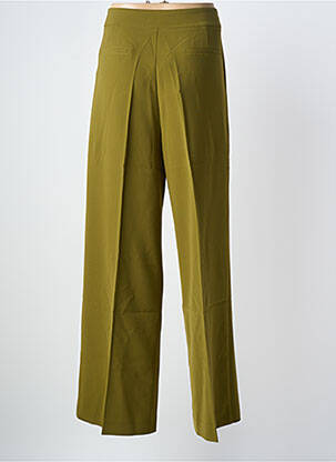 Pantalon drept țesătură poplin mărime normală verde ESQUALO femeie