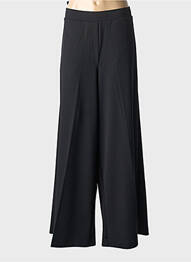 Pantalon larg țesătură crep mărime normală negru MAT. femme