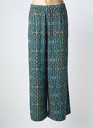 Pantalon larg țesătură poplin mărime normală verde ZILCH femeie