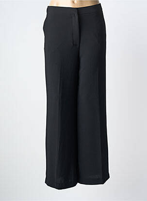 Pantalon drept talie elastică mărime normală negru MAT. femeie