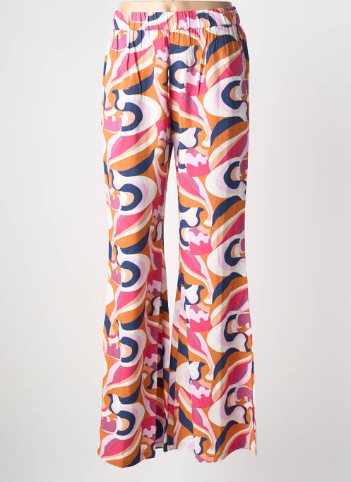 Pantalon larg țesătură poplin mărime normală roz BLUTSGESCHWISTER femme