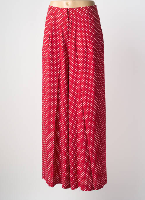 Pantalon larg închidere cu fermoar sub clapetă cu nasturi mărime normală roșu ZILCH femme