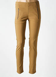 Jegging țesătură poplin talie înaltă bej MASAI femme