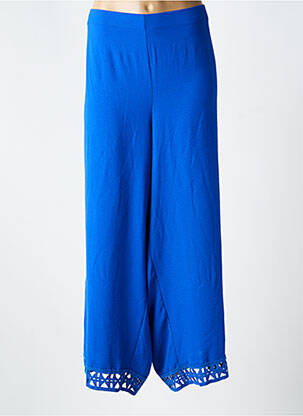 Pantalon larg țesătură crep mărime normală albastru AN II VITO femme