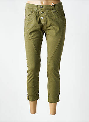 Blugi cu croială slim talie joasă talie joasă verde PLEASE femeie