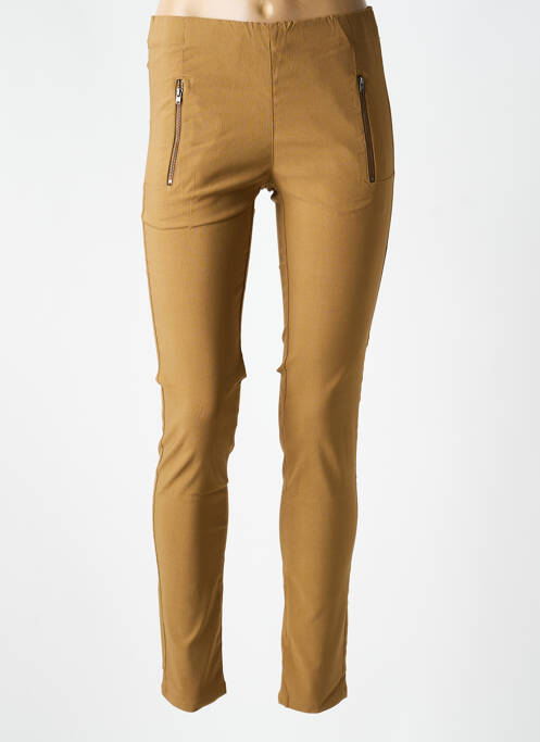 Jegging țesătură poplin talie înaltă bej MASAI femme