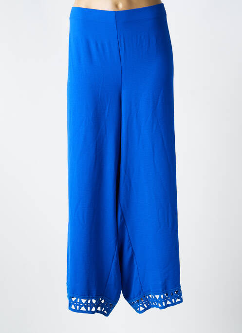 Pantalon larg țesătură crep mărime normală albastru AN II VITO femme
