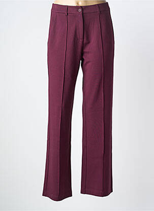 Pantalon drept talie cu cleme talie înaltă violet ZILCH femeie