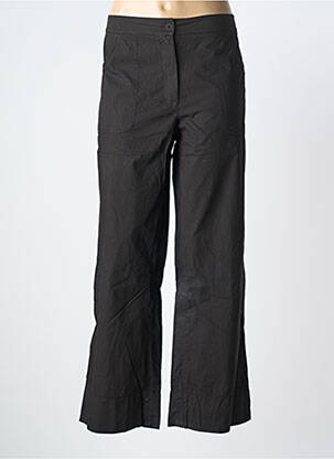 Pantalon drept țesătură poplin mărime normală negru YELLOW LABEL femeie