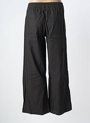 Pantalon drept țesătură poplin mărime normală negru YELLOW LABEL femeie