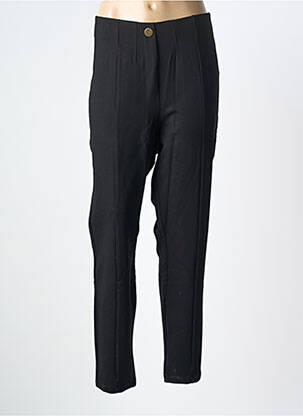 Pantalon slim talie elastică mărime normală negru YESTA femeie