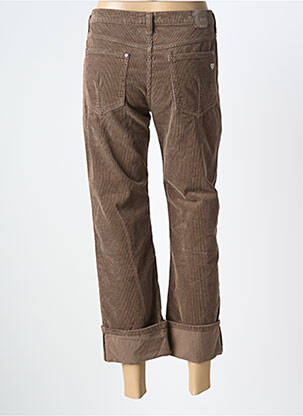 Pantalon trei sferturi croială dreaptă mărime normală maro PLEASE femeie