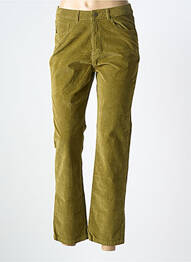 Pantalon 7/8 elasticitate mărime normală verde NICE THINGS femme