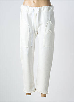 Pantalon 7/8 elasticitate mărime normală alb APRIL VINTAGE femeie
