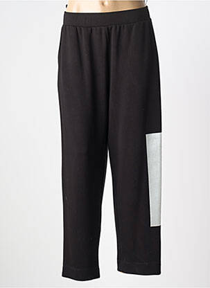 Pantalon larg țesătură poplin mărime normală negru MAT FASHION femeie