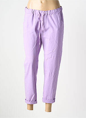 Pantalon 7/8 elasticitate mărime normală violet MADE IN ITALY femeie
