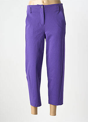 Pantalon trei sferturi elasticitate mărime normală violet WENDY TRENDY femeie