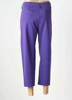 Pantalon trei sferturi croială dreaptă mărime normală violet WENDY TRENDY femeie