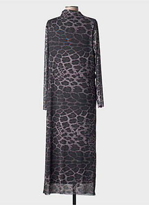 Rochie lungă mâneci lungi mâneci lungi gri MAT. femeie