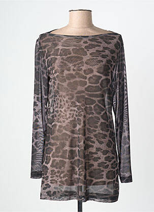 Tunică mâneci lungi guler rotund negru MAT. femme