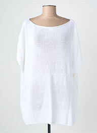 Pulover elasticitate mâneci lungi alb MAT. femme