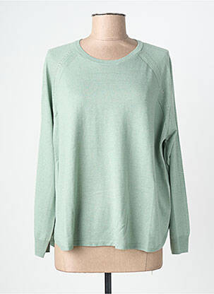 Pulover țesătură melanj mâneci lungi verde NICE THINGS femme