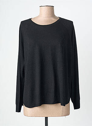 Pulover țesătură melanj mâneci lungi negru NICE THINGS femme