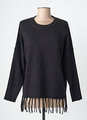 Pulover croială cambrată mâneci lungi negru K-DESIGN femeie