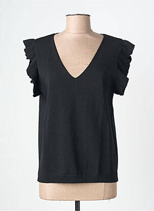 Top țesătură jersey mâneci scurte negru ESQUALO femme