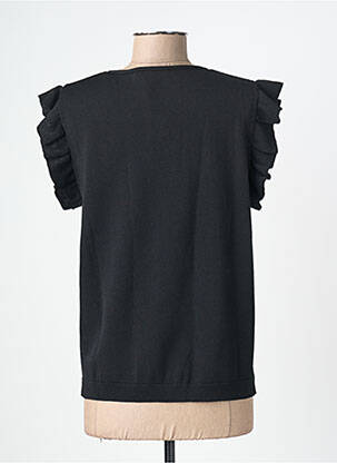 Top elasticitate mâneci scurte negru ESQUALO femeie