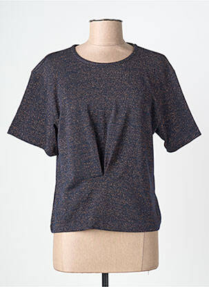 Tricou elasticitate mâneci scurte albastru NICE THINGS femeie