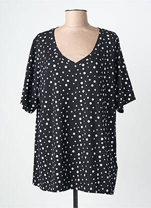 Tricou elasticitate mâneci scurte negru SOPHIA femeie