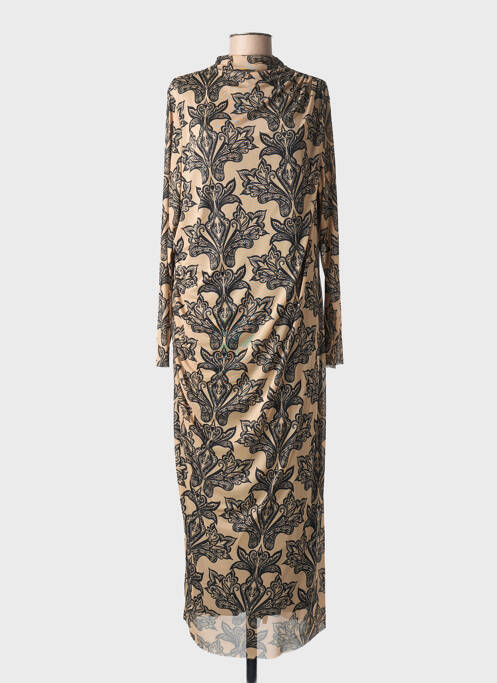 Rochie lungă mâneci lungi mâneci lungi bej MAT. femme