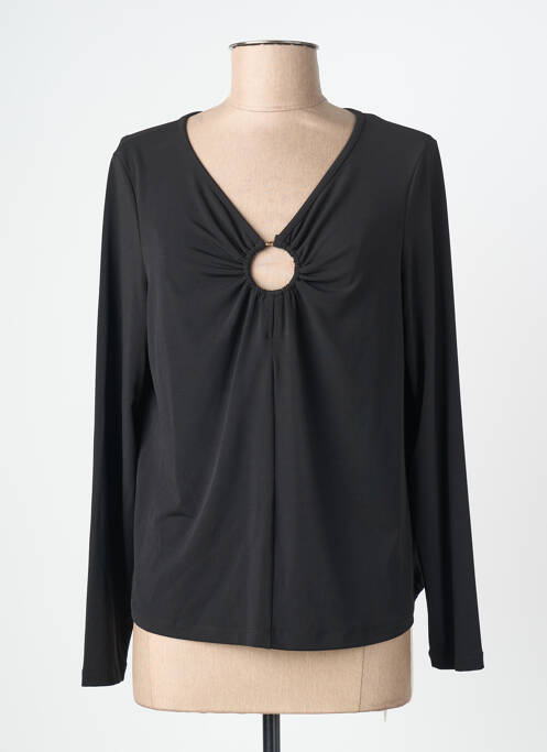 Top elasticitate mâneci lungi negru MAT. femme