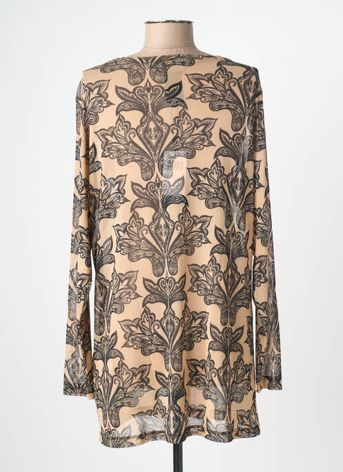 Tunică mâneci lungi imprimeu fantezie bej MAT. femme
