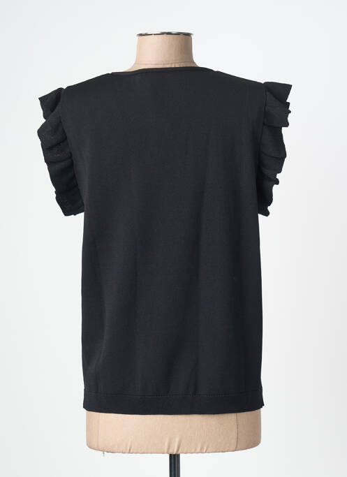 Top țesătură jersey mâneci scurte negru ESQUALO femme