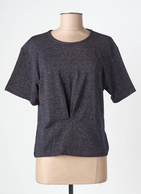 Tricou elasticitate mâneci scurte albastru NICE THINGS femme